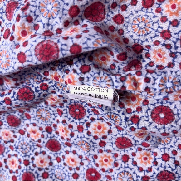 Roberta Roller Rabbit Tunic Top Small Bohemian Pleated Artsy Beach Oversized - Picture 5 of 5